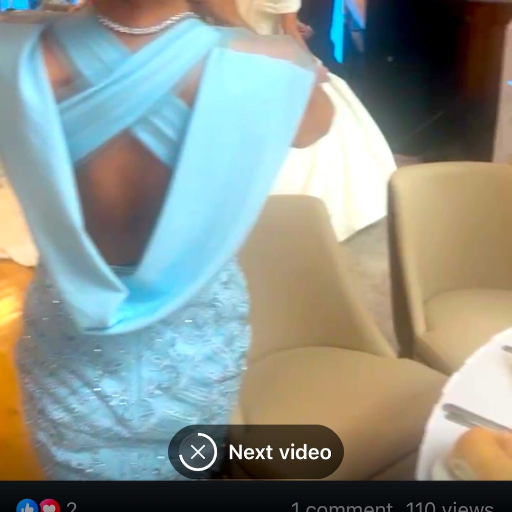 dress and fascinator blue $250 Best offer